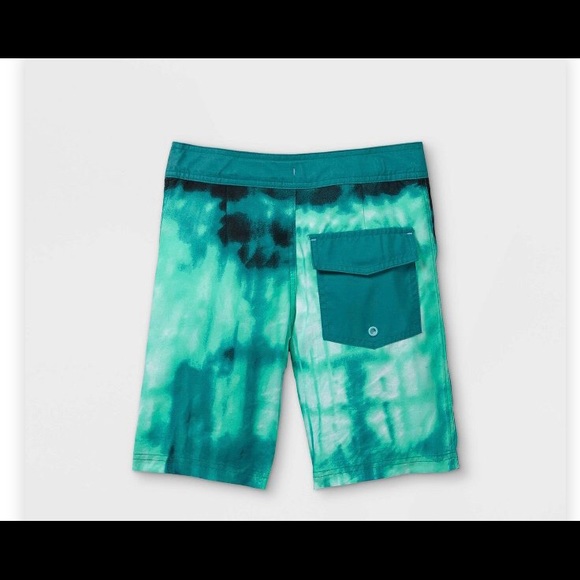Art Class Green Tie-Die Swim Trunks - Picture 2 of 5